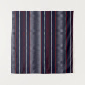 Textured stripe seamless pattern with navy blue, r タペストリー (正面)