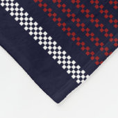 Textured stripe seamless pattern with navy blue, r フリースブランケット (角)