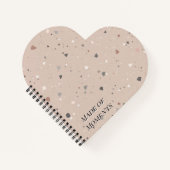 Textured Terrazzo Pattern | Mocha Mousse Elegance ノートブック (正面)