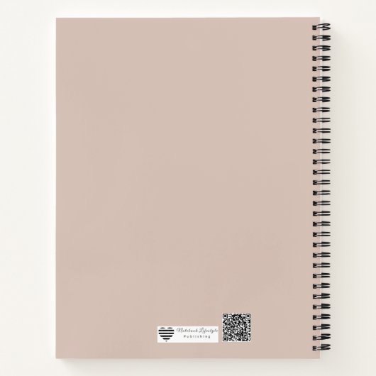 Textured Terrazzo Pattern | Mocha Mousse Elegance  ノートブック (裏面)