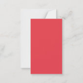 Textured Tomato Red Flat Note Card – Customizable ノートカード (裏面)