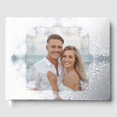 Textured Wedding Foil Guestbook Elegant Guest Book ゲストブック (正面)