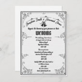 Textured's 結婚 Bells e Card招待状 招待状 (正面/裏面)