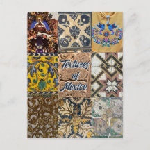 Textures of Mexico City Travel Postcard