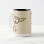 tezatoonsによるチワワ犬の漫画 ツートーンマグカップ (正面左)