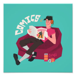 Tf2スカウト漫画中級プリント フォトプリント