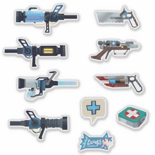 TF2 BLU medic arsenal sticker set シール (正面)