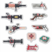 TF2 RED medic arsenal sticker set シール (正面)