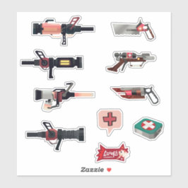 TF2 RED medic arsenal sticker set シール