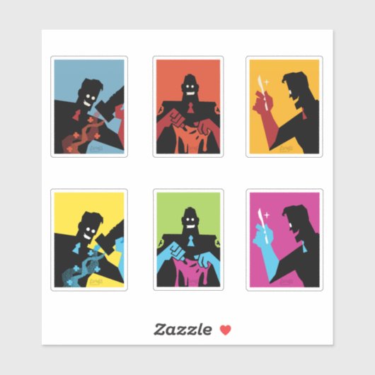 TF2 RED medic dual triptych sticker set シール (シート)