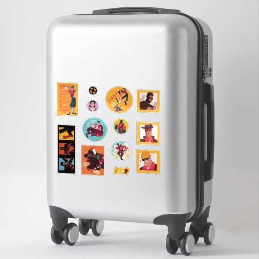 TF2 Red team mercenaries 12 sticker set シール (スーツケース)