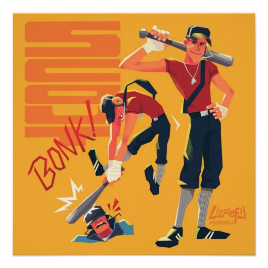 TF2 Scout Bonk！ポスタープリント ポスター (正面)