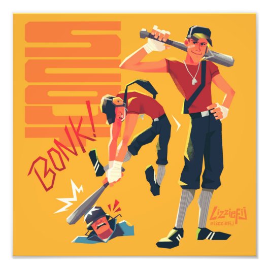 TF2 Scout Bonk！中級アートプリント フォトプリント (正面)