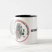 TFS black and white coffee or tea mug ツートーンマグカップ (正面左)