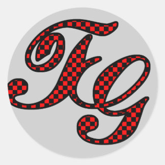 TG市松模様にロゴ ラウンドシール