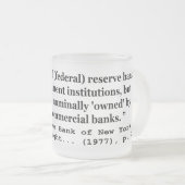 £³ TG0 0N連邦準備銀行政府ではないです フロストグラスマグカップ (正面右)