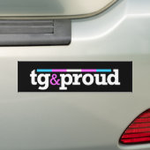 Tg&proudの黒いバンパーステッカー バンパーステッカー (車上)