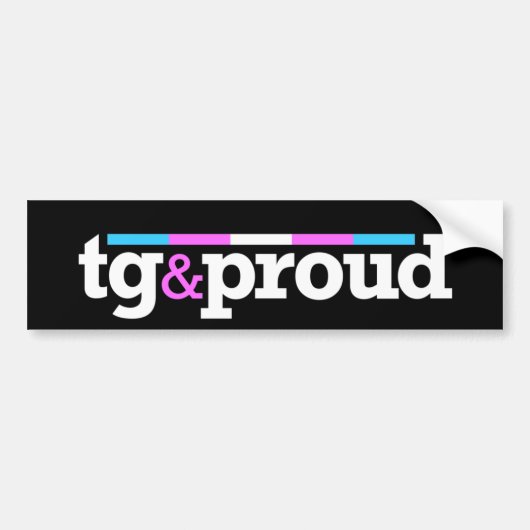 Tg&proudの黒いバンパーステッカー バンパーステッカー (正面)