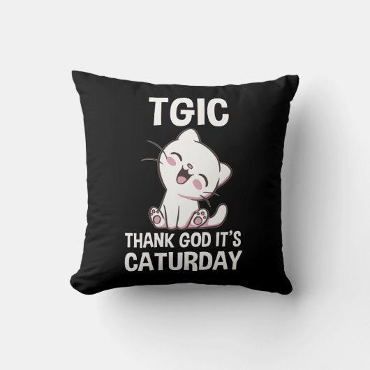 TGIC 猫の日万歳 クッション (正面)