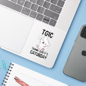TGIC 猫の日万歳 シール (ノートパソコンとiPhone)