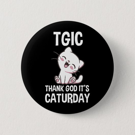 TGIC 猫の日万歳 缶バッジ (正面)