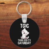 TGIC 猫の日(Caturday)に感謝 キーホルダー (正面)
