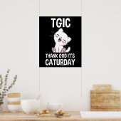 TGIC 猫の日（Caturday）万歳！ ポスター (キッチン)