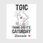 TGIC Thank God It's Caturday シール (シート)