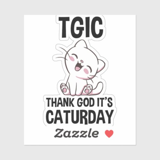 TGIC Thank God It's Caturday シール (シート)