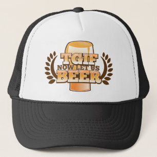 TGIFは今ビール! (それによってが金曜日である神を感謝していして下さい) キャップ