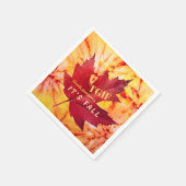 TGIFグッ感謝していドーズ秋紅葉 スタンダードカクテルナプキン (角)