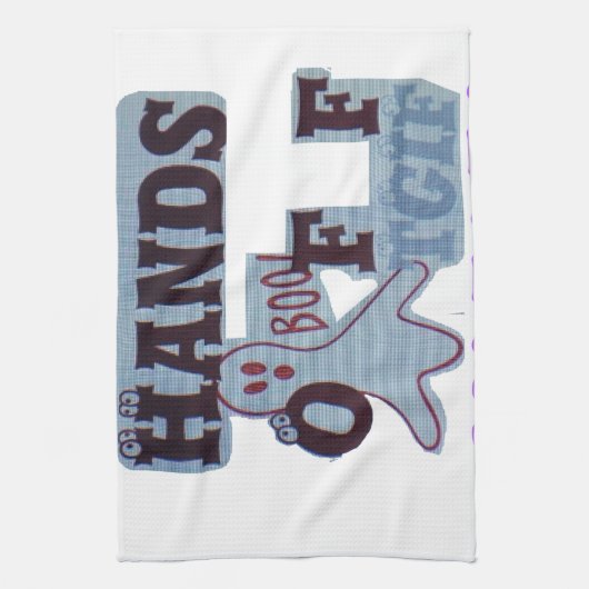 TGIFハクナマタハンズオフブーおもしろい顔 キッチンタオル (縦)