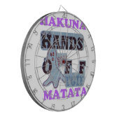 TGIFハクナマタハンズオフブーおもしろい顔 ダーツボード (正面左)