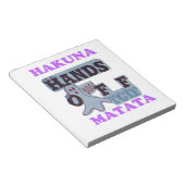 TGIFハクナマタハンズオフブーおもしろい顔 ノートパッド (アングル)