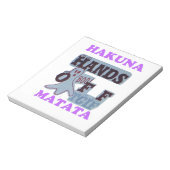 TGIFハクナマタハンズオフブーおもしろい顔 ノートパッド (回転)