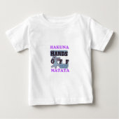 TGIFハクナマタハンズオフブーおもしろい顔 ベビーTシャツ (正面)
