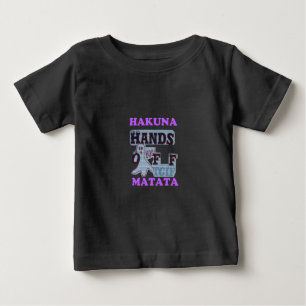 TGIFハクナマタハンズオフブーおもしろい顔 ベビーTシャツ