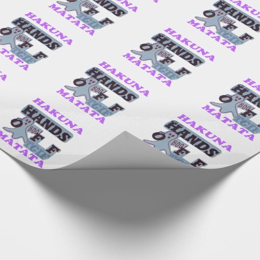 TGIFハクナマタハンズオフブーおもしろい顔 ラッピングペーパー (角)