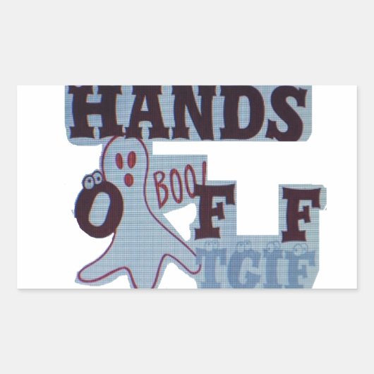 TGIFハクナマタハンズオフブーおもしろい顔 長方形シール (正面)