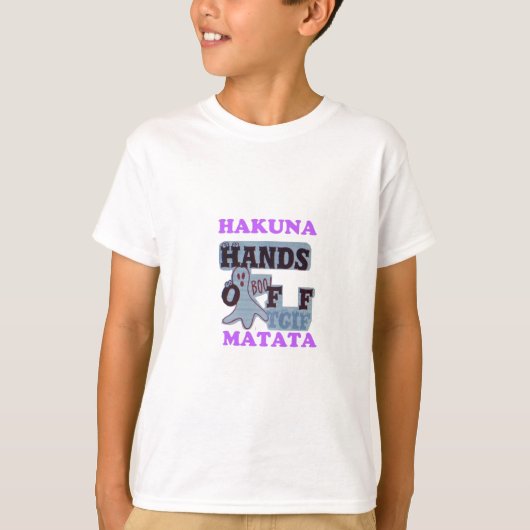 TGIFハクナマタハンズオフブーおもしろい顔 Tシャツ (正面)