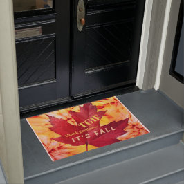 TGIF引用文感謝していグッドネス秋紅葉 ドアマット