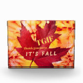TGIF引用文感謝していグッドネス秋紅葉 フォトブロック (正面)