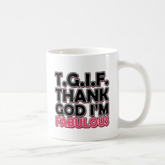 TGIF感謝してい神私は素晴らしい コーヒーマグカップ (右)