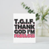 TGIF感謝してい神私は素晴らしい ポストカード (スタンド正面)