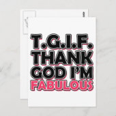 TGIF感謝してい神私は素晴らしい ポストカード (正面/裏面)