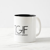 TGIF. この祖母はすばらしいです! ツートーンマグカップ (正面右)