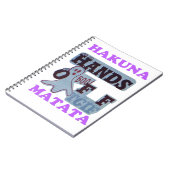 TGIF ハクナマタタ 手を離して ブー 面白い顔 ノートブック (左側)