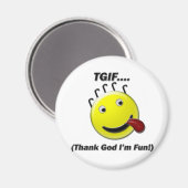 TGIF (感謝してい神私はおもしろい) マグネット (正面/裏面)