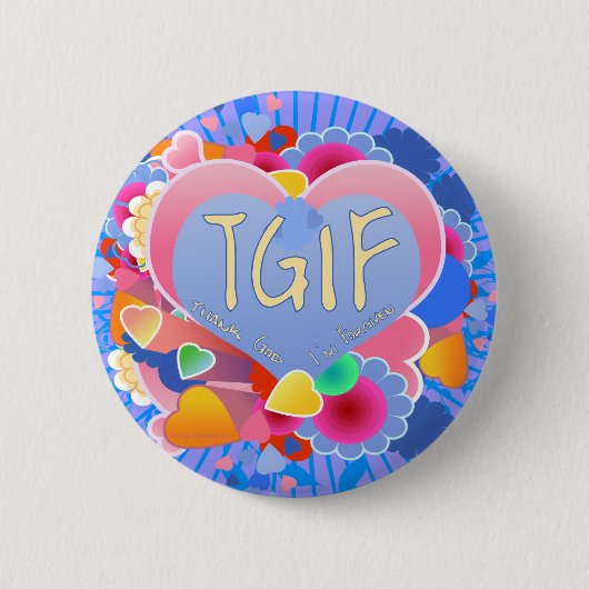 TGIF 缶バッジ (正面)
