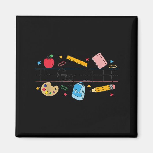 Tgif Teacher Alphabet Kindergarten Teacher Appreci マグネット (正面)